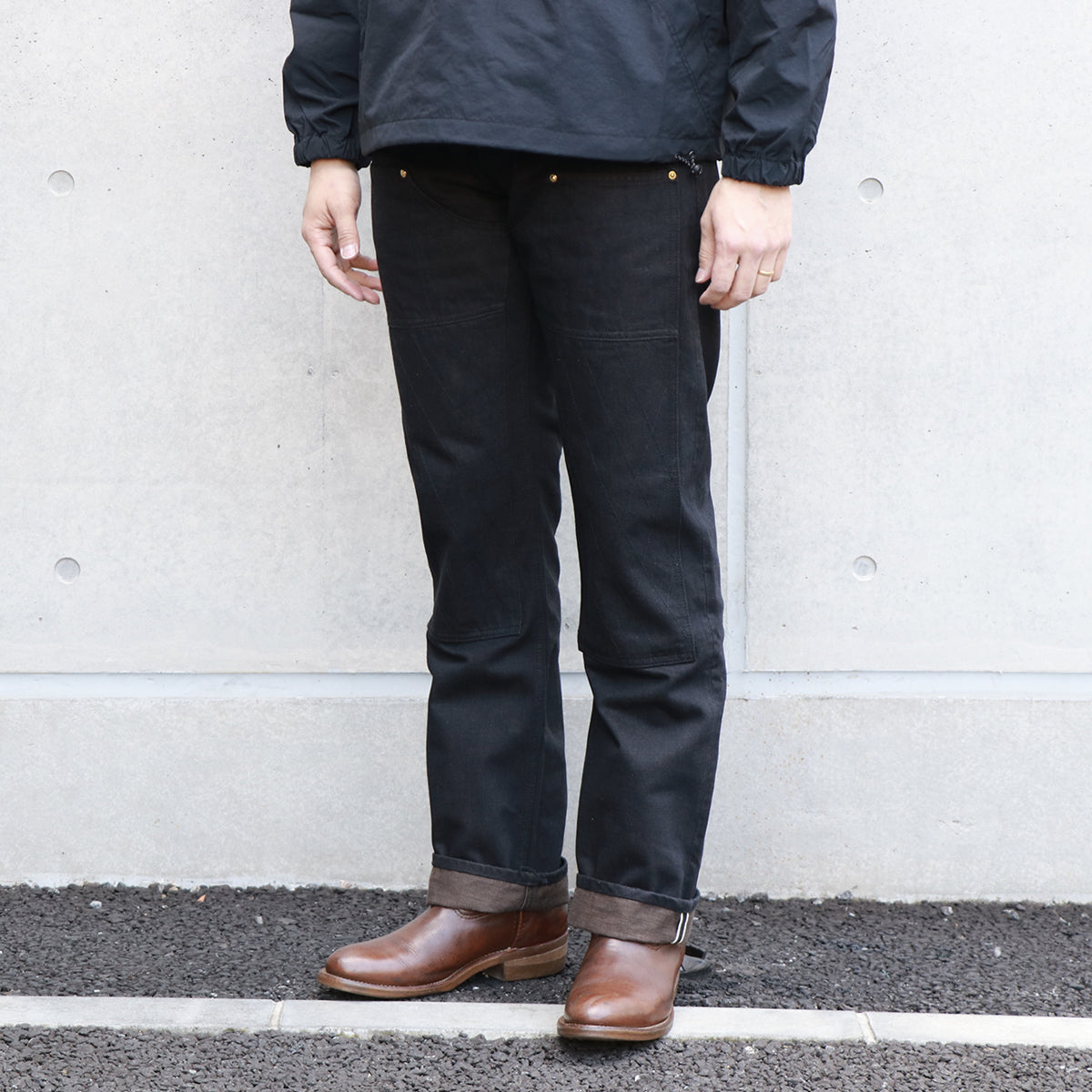1908 13.5oz W Knee Narrow Blackie Denim