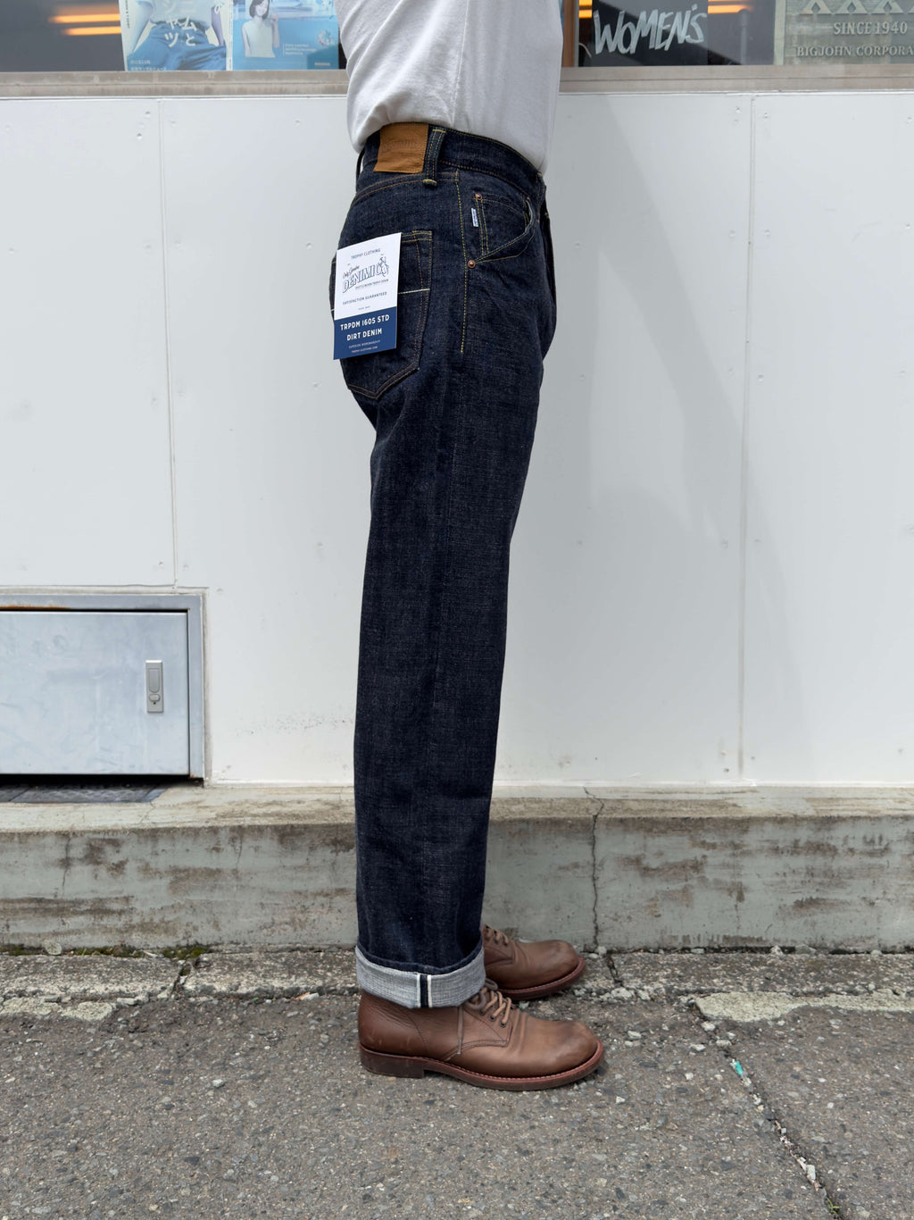 TRPDM1605 14.5oz TROPHY CLOTHING × Denimio COLLAB DIRT DENIM REGULAR STRAIGHT