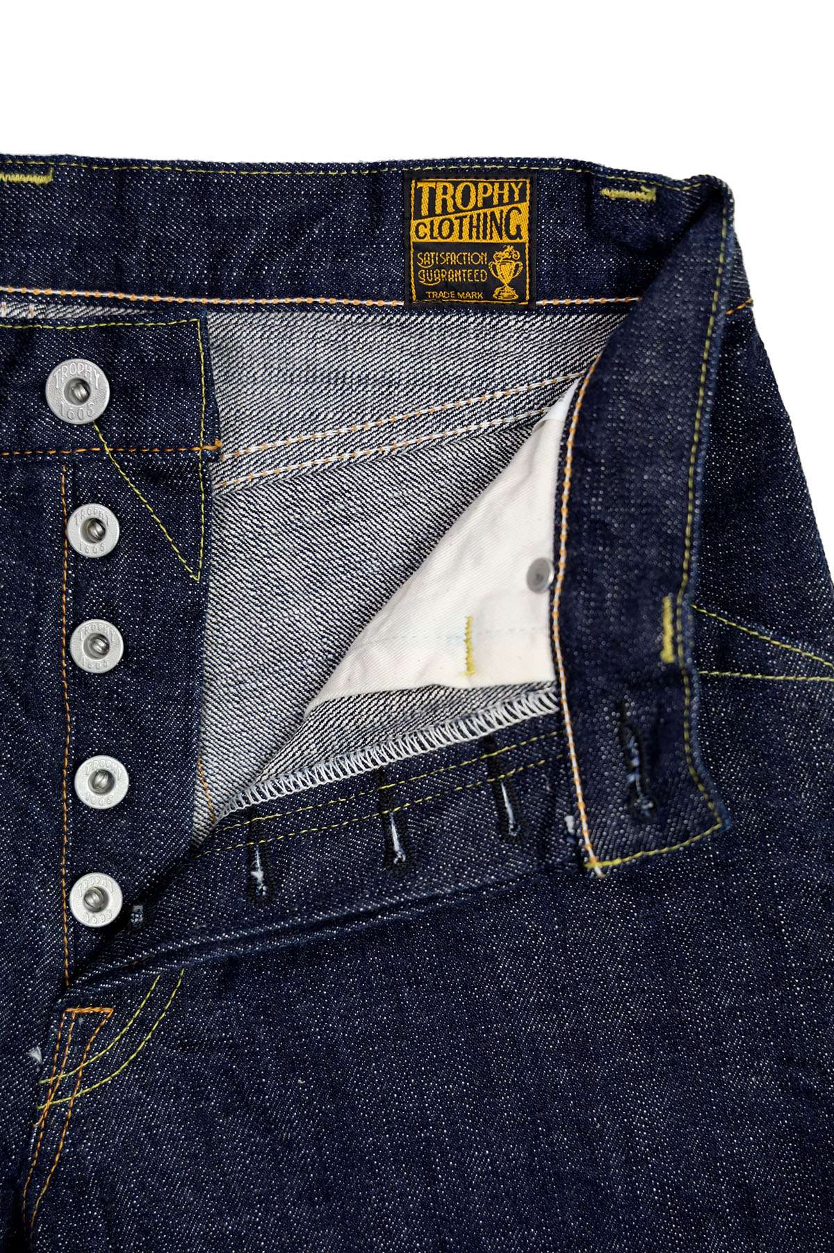 TRPDM1605 14.5oz TROPHY CLOTHING × Denimio COLLAB DIRT DENIM REGULAR STRAIGHT