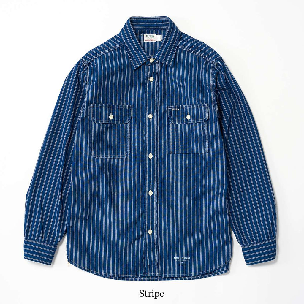 TROPHY CLOTHING - HARVEST L/S SHIRT (STRIPE) TR-SH04
