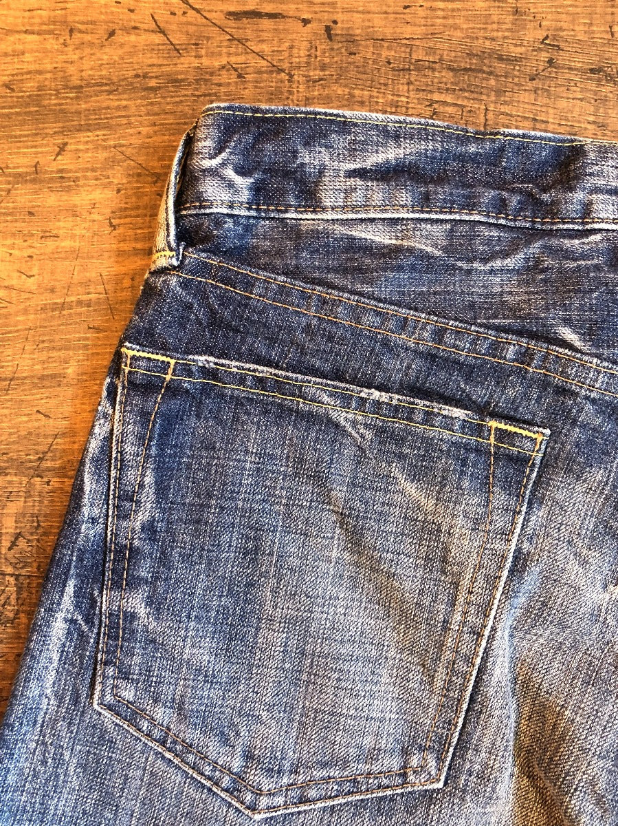 52294 Color2(Light Indigo) Front zipper Straight 5 pocket Slim