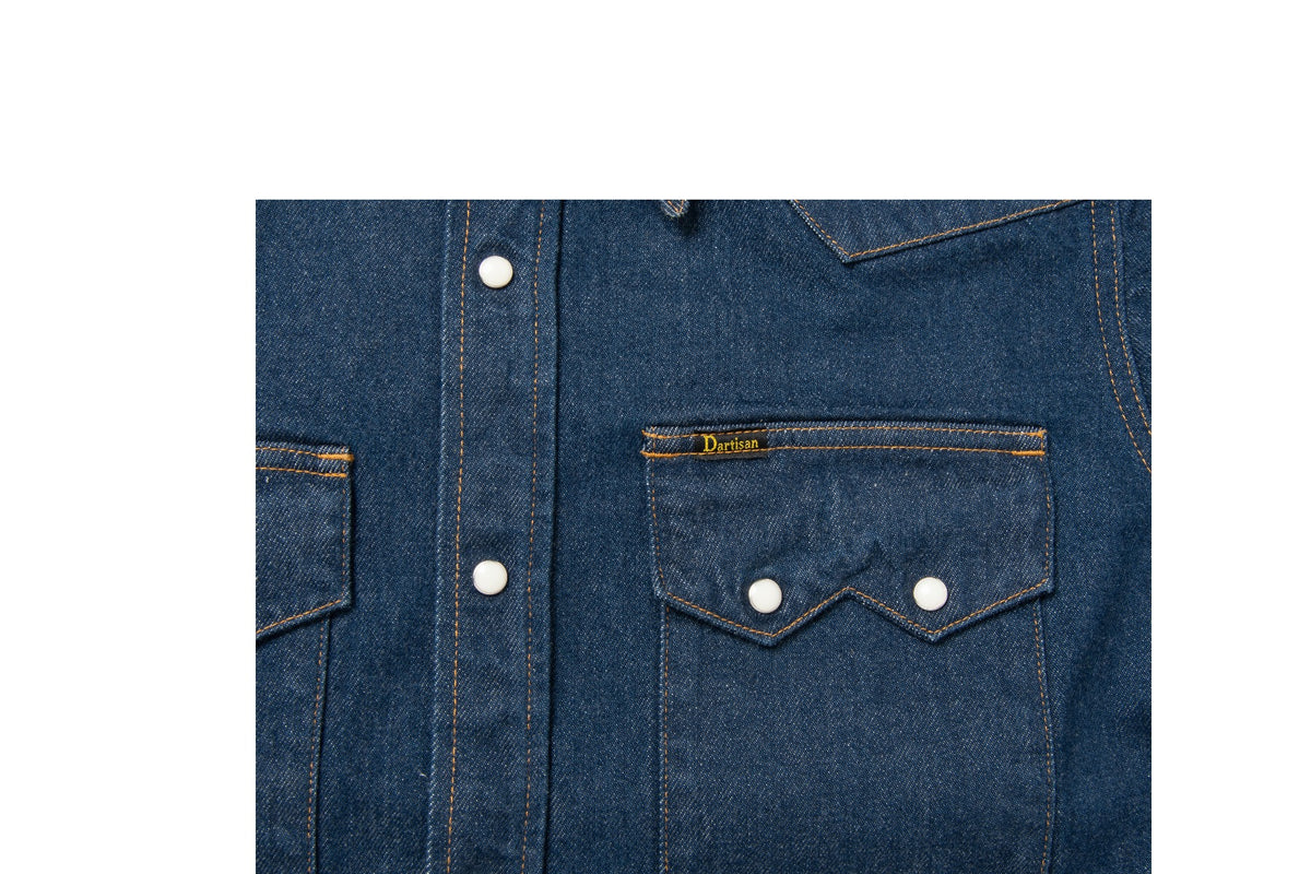 D5701 12.8oz Natural Indigo Denim Western Shirts