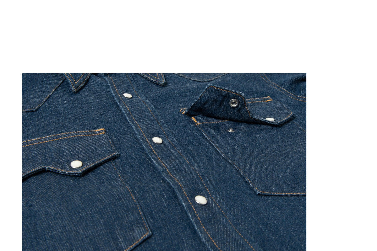D5701 12.8oz Natural Indigo Denim Western Shirts