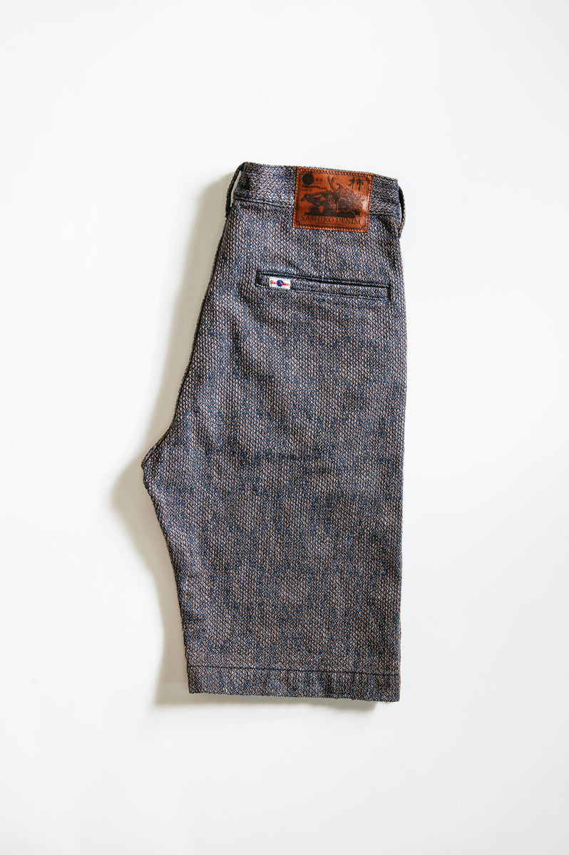 DM007 KAKISHIBU SASHIKO DENIMIOXSDA COLLAB 13OZ "NEBUTA" SHORTS