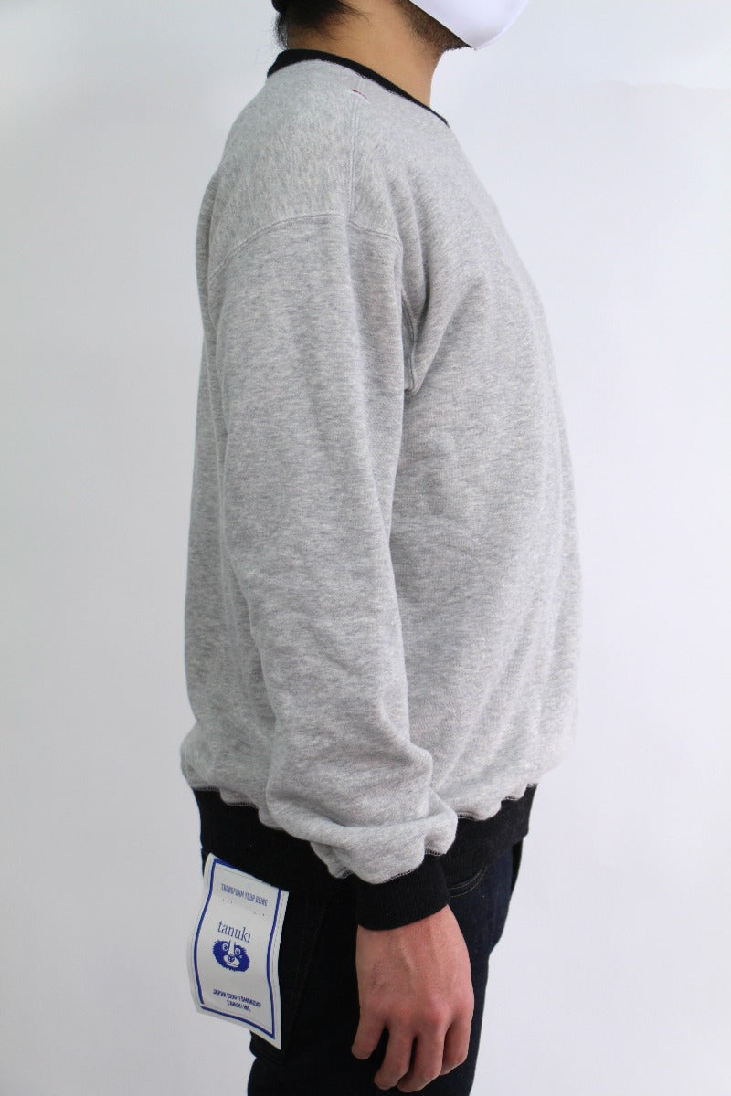 ZU1104K Loopwheeled Tsuri-ami grey "ZUIEN" sweatshirt