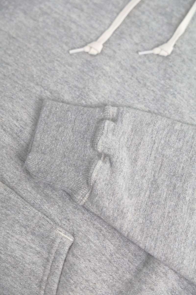 03-0016 LOOP WHEEL HOODED SWEAT SHIRT 64HEATHER GRAY