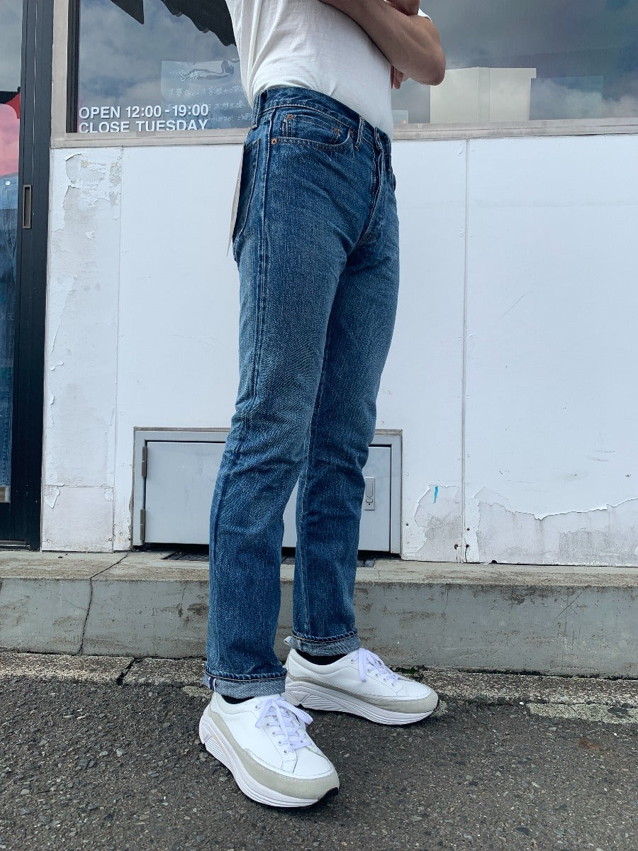 883HW 14.5OZ ORIGINAL SELVAGE BLEACH DENIM TIGHT STRAIGHT