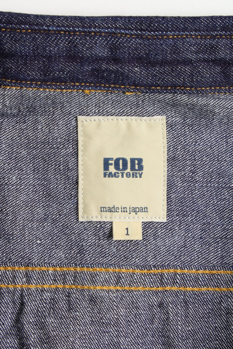 F3484 10OZ DENIM COAL MINER SHIRT SELVEDGE DENIM (INDIGO)
