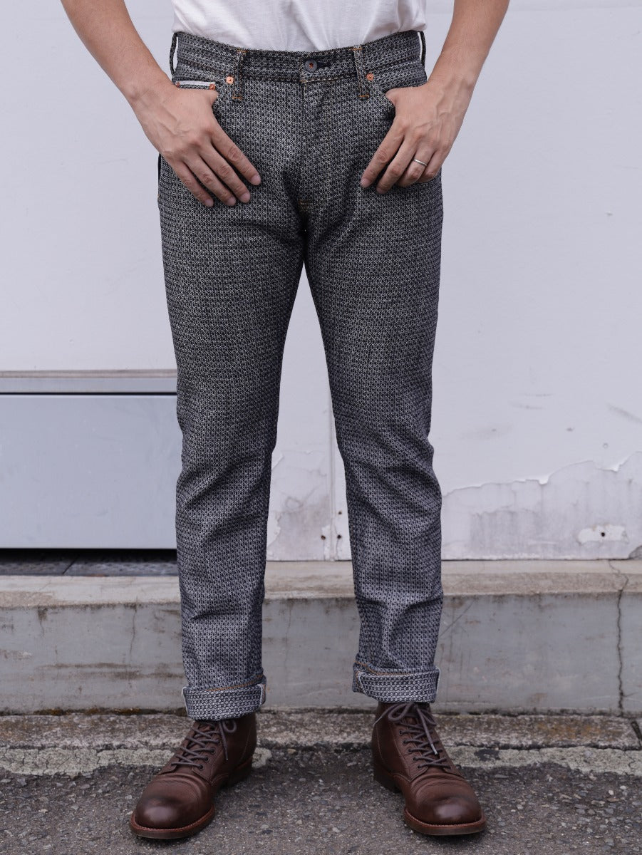 GZ-SVJPT-0204 13oz Selvedge Jacquard Slim Jeans ID×WH