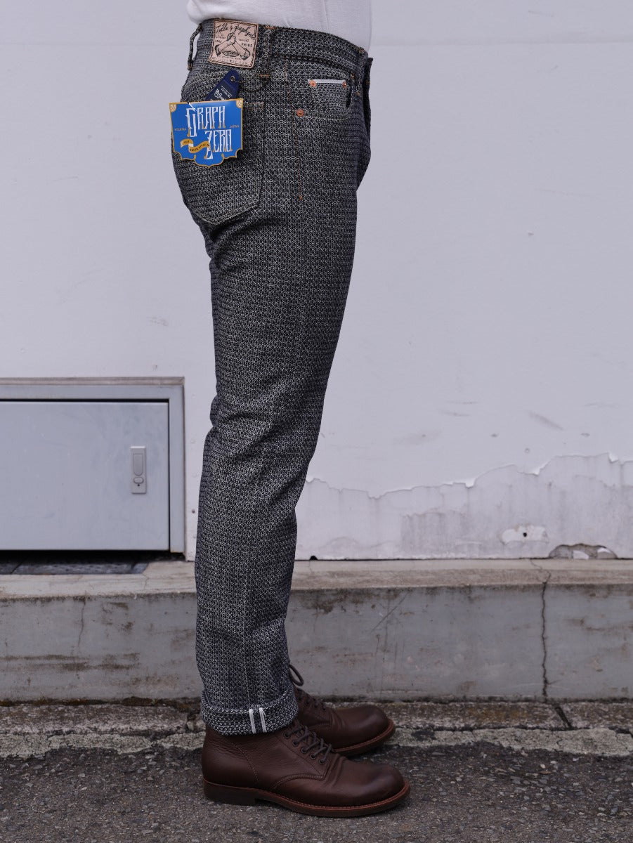 GZ-SVJPT-0204 13oz Selvedge Jacquard Slim Jeans ID×WH