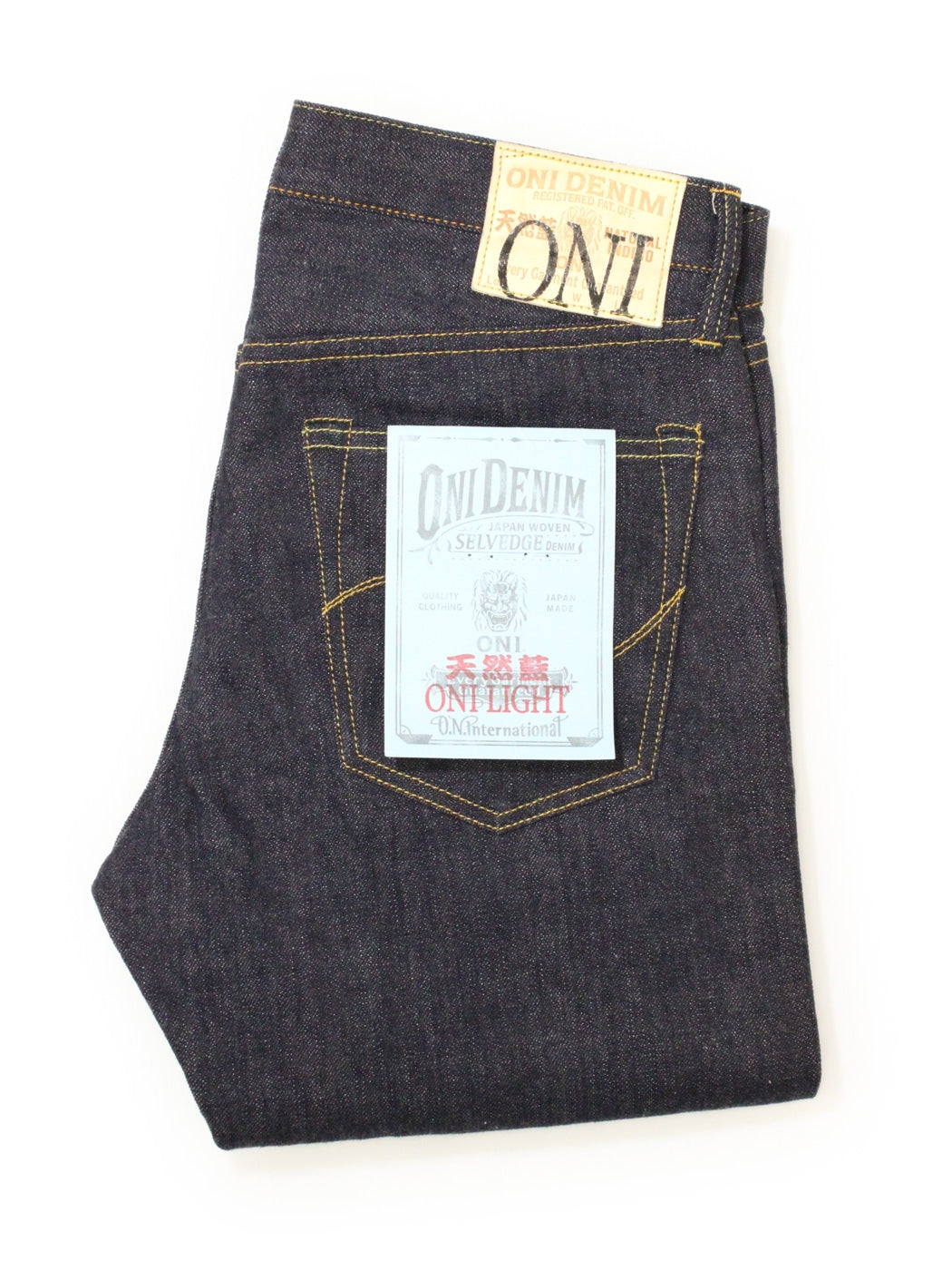 ONI-536LWZR 12.5oz Natural Indigo Tight Straight