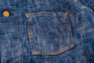 GZ-KSCA-G.ID 15oz Skein (Kase) Dyed Coverall (GREEN INDIGO),, small image number 7