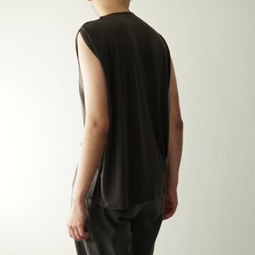 【CAPERTICA】CAP706CS29 Washable Wool Tank Top-BLACK-2,BLACK, small image number 4