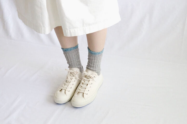 NK0113 Women's Silk Cotton Jersey Socks S-RED