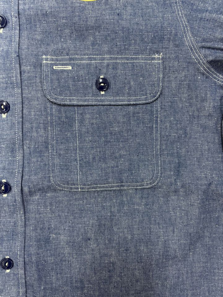 Lot 240 TRIPLE STICH CHAMBRAY SHIRTS NON WASH,SAX, medium image number 5