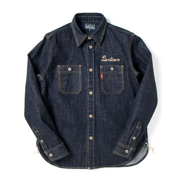 SP-060 14oz 40th embroidered denim shirt,, small image number 0