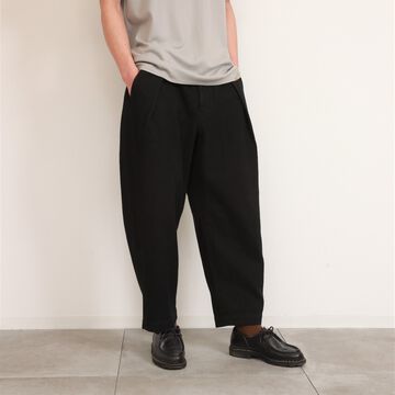 182PT02 Sashiko W-Tuck Pants（BLACK）-BLACK-S,BLACK, small image number 9