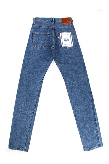 YU9983STHT 16.5oz Natural Indigo "Yurai" Stone Wash High Rise Tapered Jeans-One Washed-28,, small image number 6