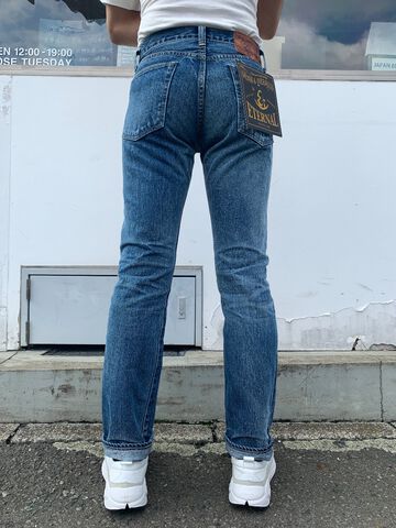 883HW 14.5OZ ORIGINAL SELVAGE BLEACH DENIM TIGHT STRAIGHT,, small image number 3