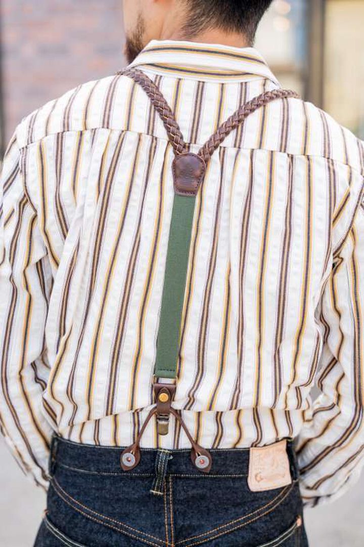GZ-MLS Leather Suspenders (Chromexcel),BROWN, medium image number 3