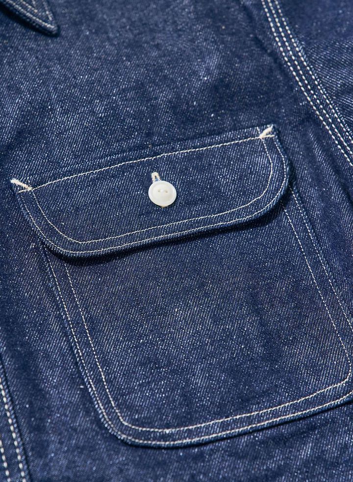SJWS-SC01 10oz JAPANESE COTTON DENIM WORK SHIRT,INDIGO, medium image number 6