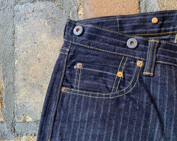 GZ-16LST-03 16oz Drop Needle Herringbone Loose Straight Jeans -One Wash-30,, small image number 1
