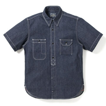5333B-S Denim Short-Sleeve Work Shirts-44,, small image number 0