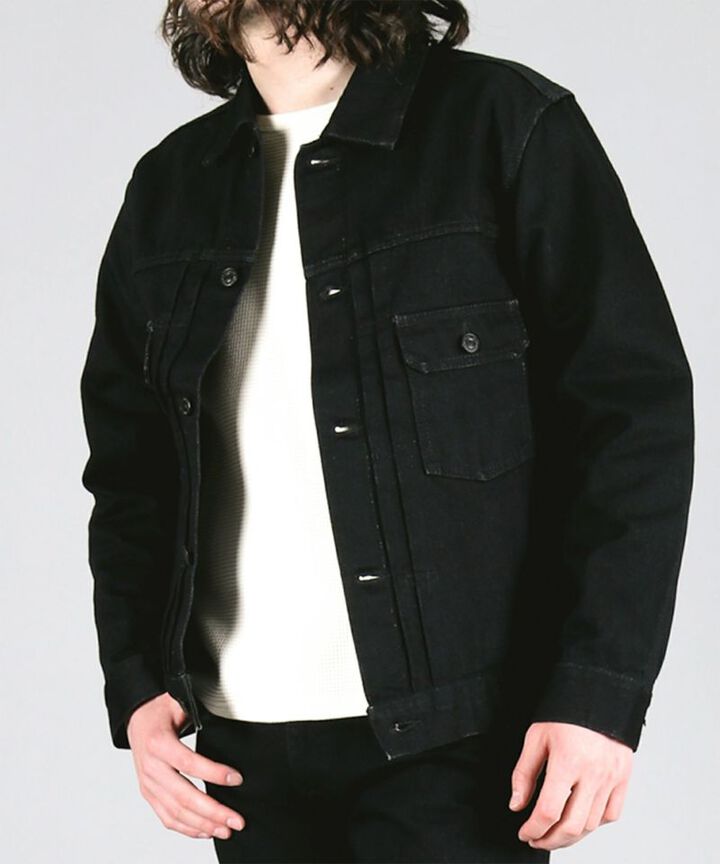 MXGJ1108 BLACK x BLACK DOUBLE POCKET JACKET,BLACK, medium image number 0