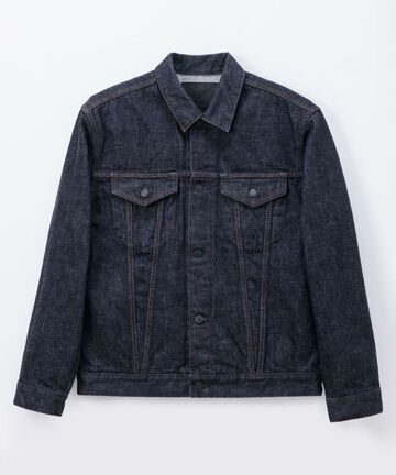 MXGJ1000 15.7oz DEEP INDIGO DENIM V-SEAM JACKET,INDIGO, small image number 0