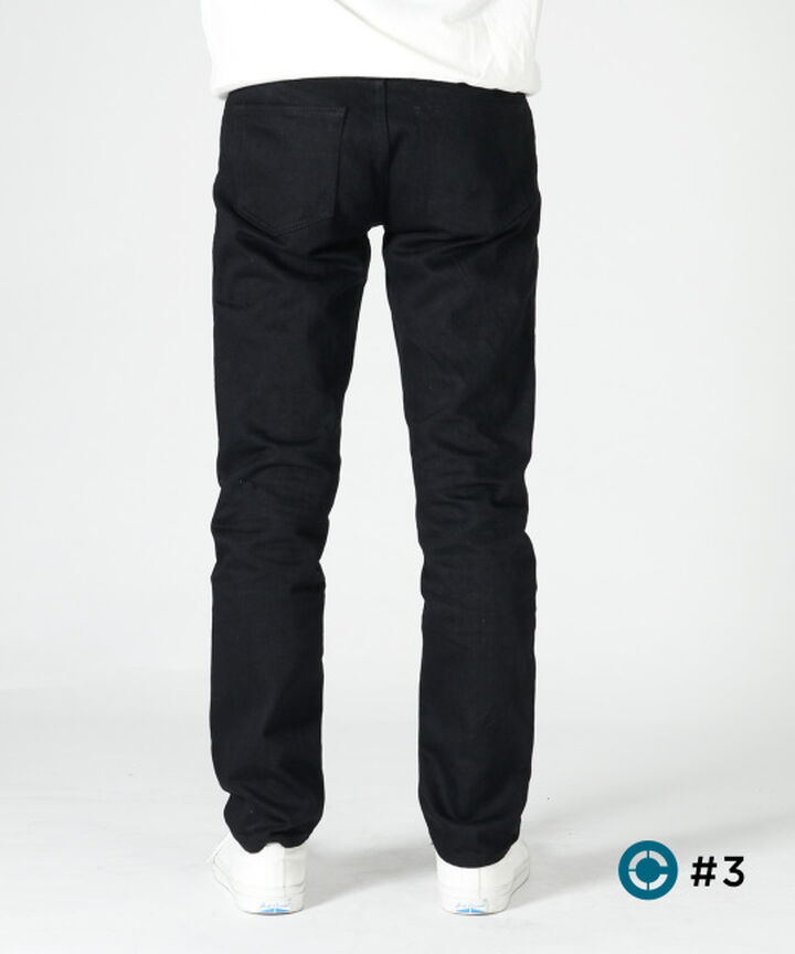 CIRCLE 14oz Zimbabwe x Australian cotton vintage Selvedge Black straight (One washed) J316,, medium image number 2