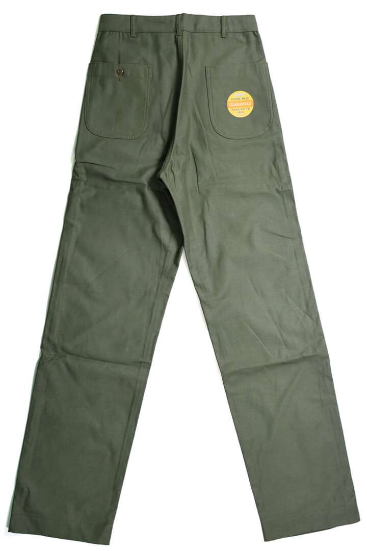 Lot 225 BACK SATIN BAKER PANTS,OLIVE DRAB, medium image number 9