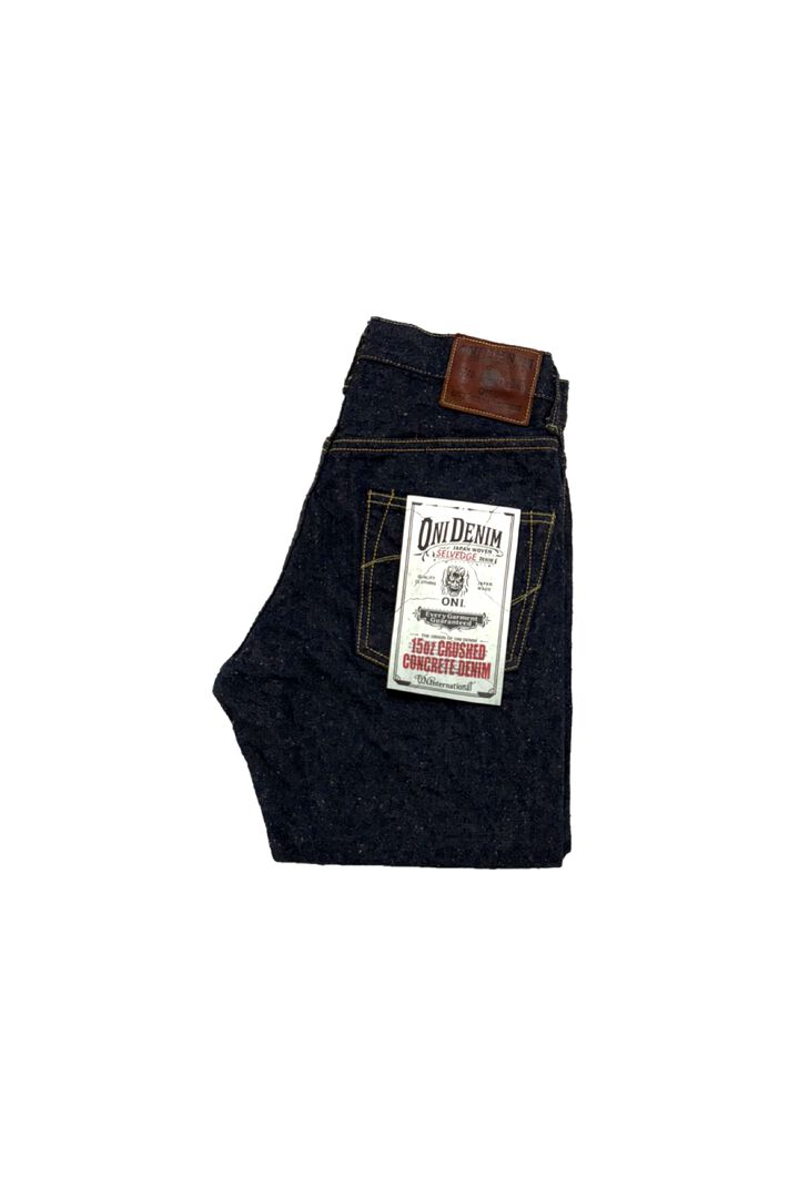 ONI902CCD-MOCA 15oz Crushed Concrete Denim Weft: Moca High rise Relax Tapered,, medium image number 1