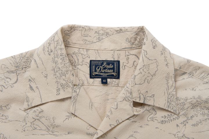 【Pre-Order】5736 Choju Open-Collar Shirts,IVORY, medium image number 8