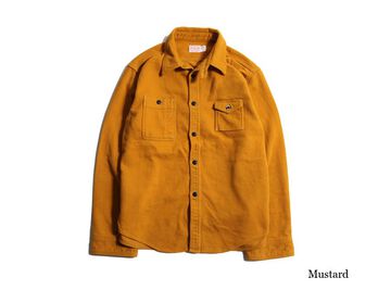 TR21AW-403 Machine Age Flannel Shirts-MUSTARD-L,MUSTARD, small image number 1