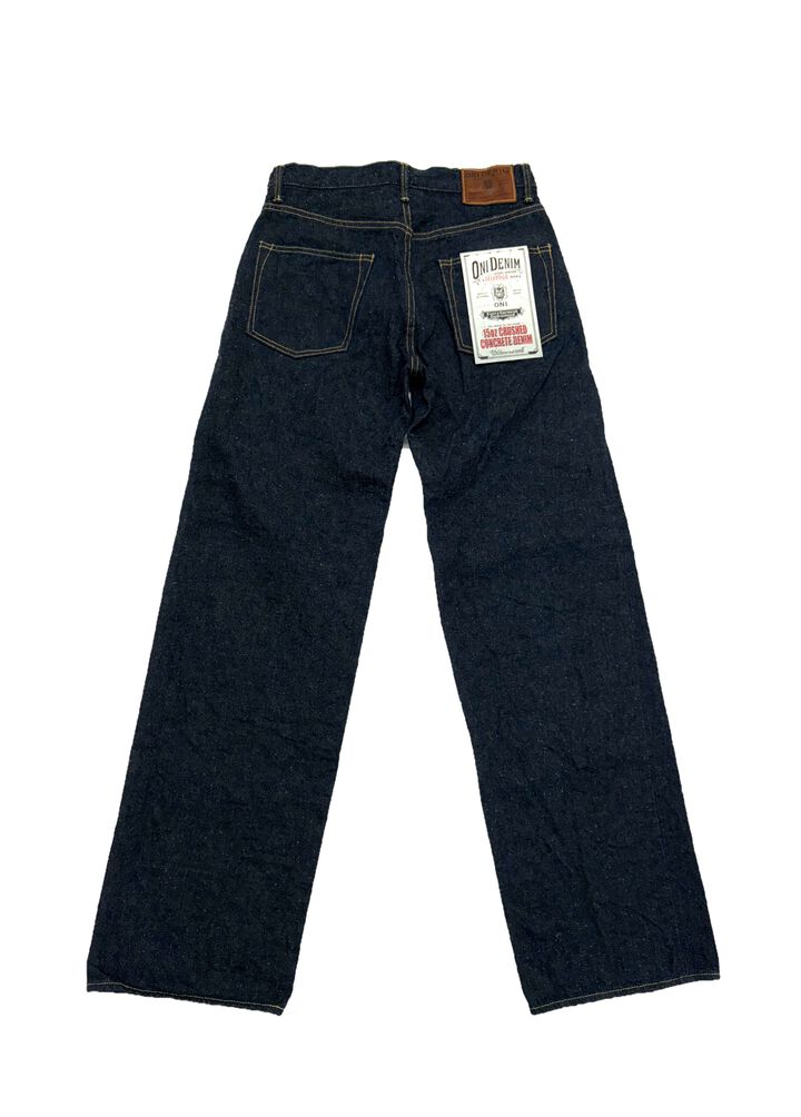 ONI222CCD-GOLV 15oz Crushed Concrete Denim Weft: Grayish Olive Kabuki Selvedge Super Wide Straight,, medium image number 5