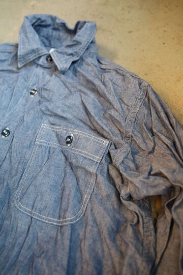 01-8270 RELAX FIT CHAMBRAY WORK SHIRT,, small image number 3