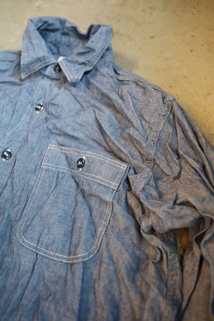 01-8270 RELAX FIT CHAMBRAY WORK SHIRT,, medium image number 3