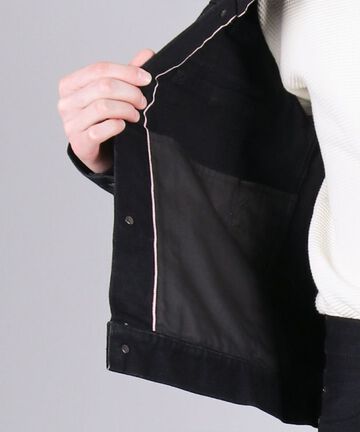 MXGJ1108 BLACK x BLACK DOUBLE POCKET JACKET,BLACK, small image number 4