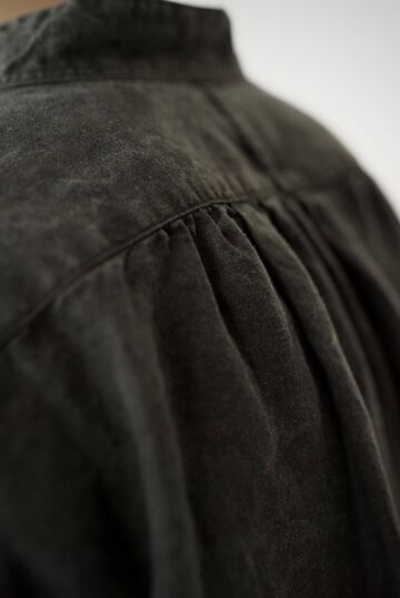 241SH08 ND-Linen Poplin / Granpa Shirts,LOGWOOD BLACK, small image number 20
