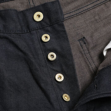 1908 13.5oz W Knee Narrow Blackie Denim,, small image number 5