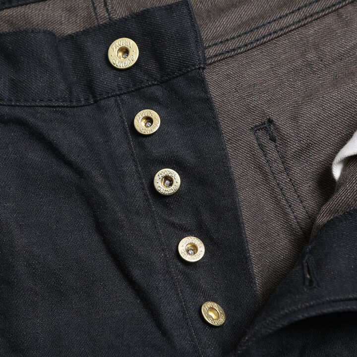 1908 13.5oz W Knee Narrow Blackie Denim,, medium image number 5