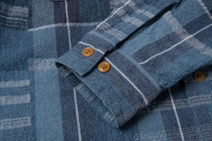 5747 NORAGI PATCHWORK Shirt,BLUE, medium image number 3
