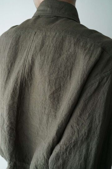 【CAPERTICA】CAP710SH12 Sunny Dry Linen / F/F Shirts,OFF BLACK, small image number 11