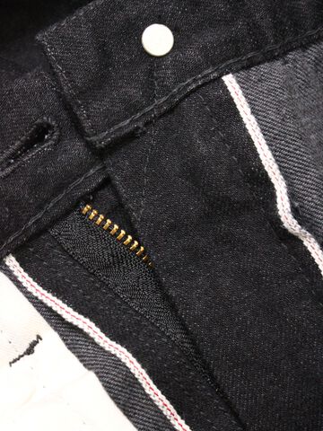 8074-1406 13.5oz 5 Pocket Selvedge Black Jeans Slim Fit,, small image number 4