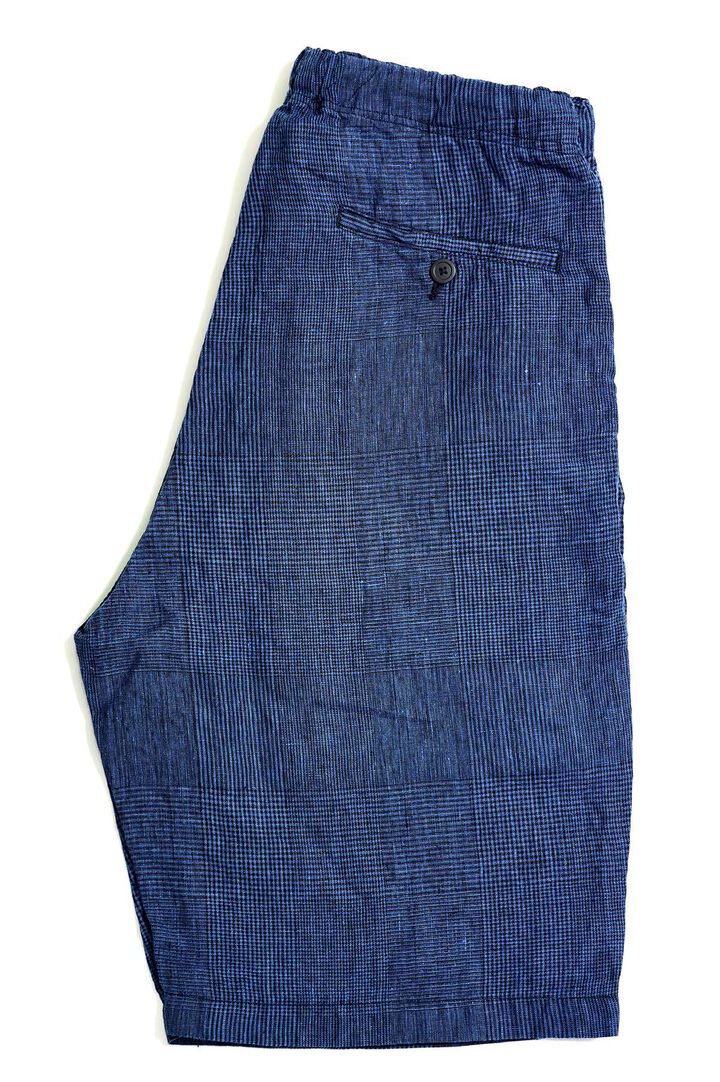 01-7021 WIDE FIT NEW YORKER SHORTS (101 INDIGO CHECK),, medium image number 2