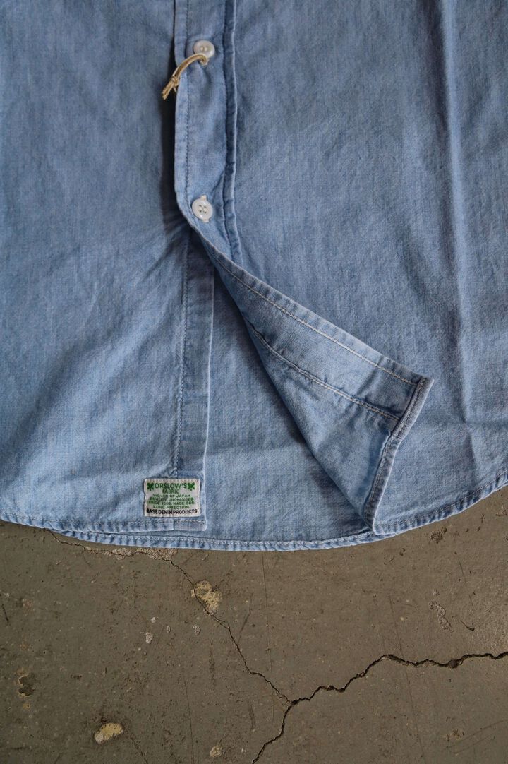 01-8064 Chambray Work Shirt (99 Bleached),, medium image number 4