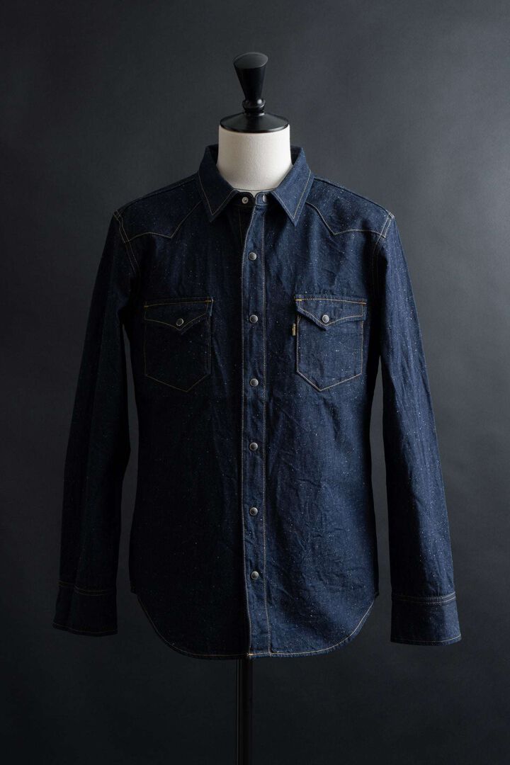 MS004E 10oz SELVEDGE WESTERN SHIRT,, medium