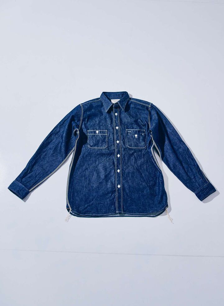 SJWS-SC02 Samurai Cotton Denim Work Shirt,, medium