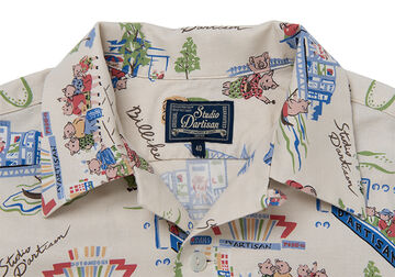 BILLI-003 Billiken Collab Aloha Shirts,NAVY, small image number 4