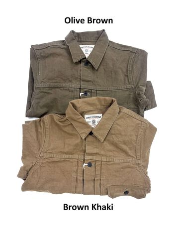 ONI01507L-HOX-BRK 13oz Sulfur dye Heavy Oxford Brown Khaki TypeⅠJacket,, small image number 8
